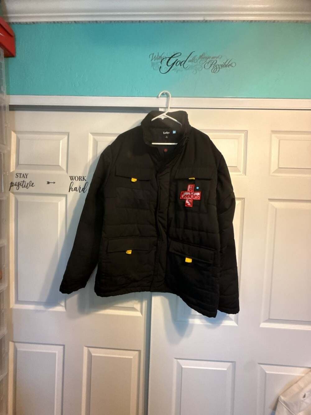 Cookies Mile High Puffer Jacket Black XL